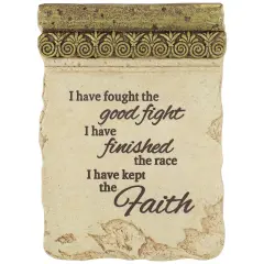 Northlight I Have Fought The Good Fight Plaque with Easel - 8" Beige