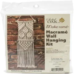 Solid Oak Macrame Wall Hanging Kit-Three Leaves