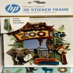 Paper House Zoo Dimensional Sticker Frame With Easel