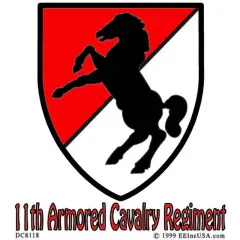 U.S. Army 11th Armored Cavalry Regiment Sticker 3-1/4"X3-1/2"