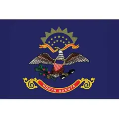 North Dakota Flag with Grommets 2ft x 3ft