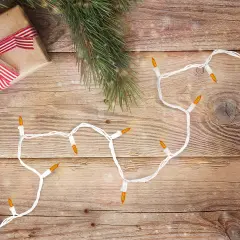 Northlight LED Mini Christmas Lights - Orange - 16.25' White Wire - 50ct