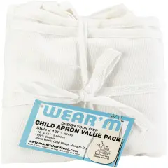 Wear'm Child Apron Value Pack 12"X19" 3/Pkg-White
