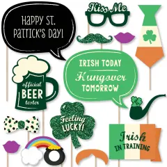 Big Dot of Happiness St. Patrick's Day - Saint Paddy's Day Photo Booth Props Kit - 20 Count
