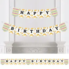 Big Dot of Happiness Taco 'Bout Fun - Fiesta Birthday Party Bunting Banner - Birthday Party Decorations - Happy Birthday