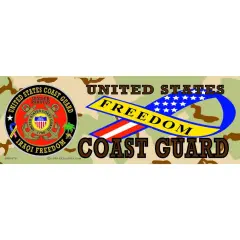 United States Coast Guard Iraqi Freedom Bumper Sticker 3-1/4"X9"