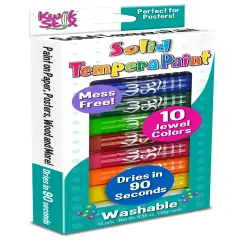 Kwik Stix Solid Tempera Paint Sticks 10/Pkg-Jewel Tone