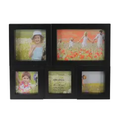 Northlight Multi-Sized Photo Collage Picture Frame - 11.5" - Black