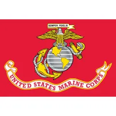 United States Marine Corps Flag On A Stick 12" x 18"