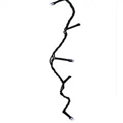 Kurt Adler LED 8-Function Christmas Lights - Cool White - 149 ft Black Wire - 608ct