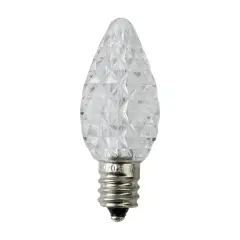 Northlight Faceted LED C7 Christmas Replacement Bulbs - Pure White - Pack of 25
