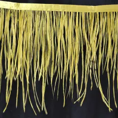 Belagio Ostrich Feather Trim, 6" Wide, Gold