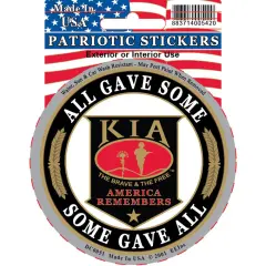 DC0051 KIA America Remembers "All Gave Some, Some Gave All" Round Sticker (3.5")
