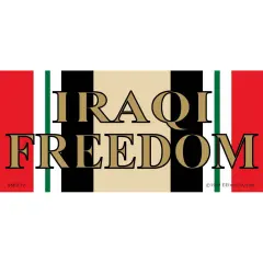 EagleEmblems BM0179 Sticker-Iraq War,SVC.Ribb Iraqi Freedom (3x6.5'')