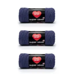 Red Heart Super Saver Denim Yarn - 3 Pack of 141g/5oz - Acrylic - 4 Medium (Worsted) - 364 Yards - Knitting/Crochet
