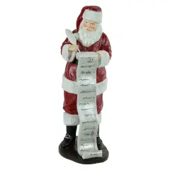 Northlight Santa Claus with Naughty or Nice List Christmas Figure - 14" Red