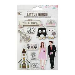 Little Birdie Happily Ever After Sticker 11/Pkg-Happily Ever After Wedding