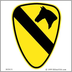 U.S. Army 1st Cavalry Division Sticker 3-1/4"X3-1/2"