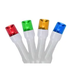 Northlight Battery Operated Wide Angle LED Christmas Lights - Multi-Color - 9.5' White Wire - 20ct