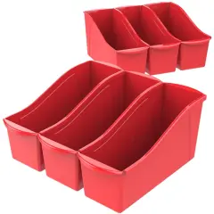 Large Book Bin, Red (Case of 6)