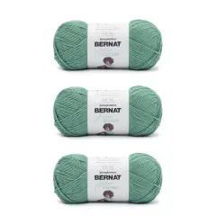 Bernat Softee Cotton Pool Green Yarn - 3 Pack of 120g/4.25oz - Nylon - 3 DK (Light) - 254 Yards - Knitting/Crochet