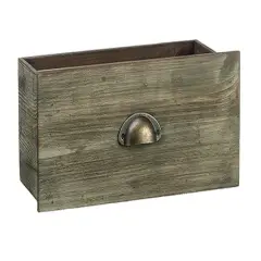Allstate Antique-Style Wooden Drawer Decorative Storage Container - 15" - Brown