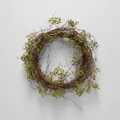 Summer EcoFaux Green Ilex Berry Wreath
