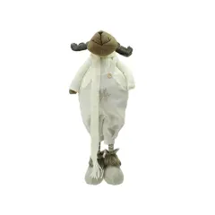Northlight Standing Boy Moose in Overalls Christmas Figure - 26" White