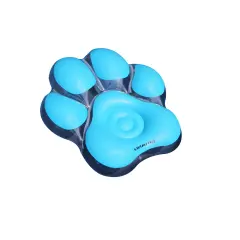 Swim Central 61" Inflatable Blue Pawprint Island Swimming Pool Float