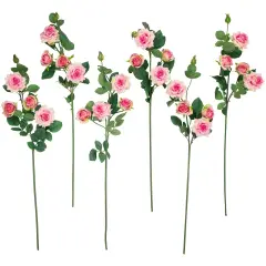 Northlight Real Touch&trade; Coral Pink Artificial Rose Floral Sprays, Set of 6 - 35"