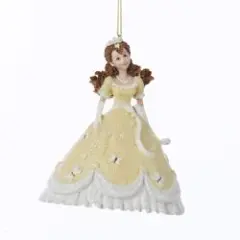 Kurt Adler Pretty as a Princess Marcella Christmas Ornament - 4.25" - Yellow