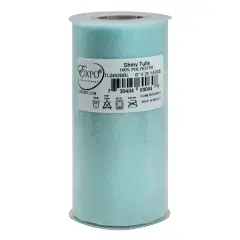 Expo Shiny Tulle 6"X25yd Spool-Baby Blue