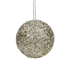 Northlight 5" Gold and Silver Sequin Ball Christmas Ornament