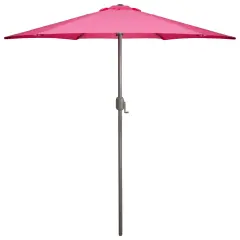 Northlight 7.5ft Outdoor Patio Market Umbrella with Hand Crank, Pink