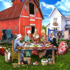 Sunsout Country Quilting Bee 1000 pc Jigsaw Puzzle 23033