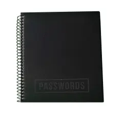 Small password keeper book with alphabetical tabs RE-FOCUS THE CREATIVE OFFICE Black