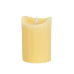 Melrose 5" Pre-Lit Ivory Battery Operated Flameless LED Pillar Candle