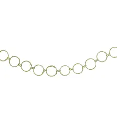 Allstate 5' x 1.75" Lime Green Glittered Round Ring Chain Artificial Christmas Garland - Unlit