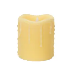 Melrose 5.25" Battery Operated Ivory Flameless LED Lighted Pillar Candle with Moving Flame