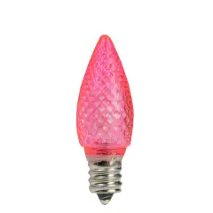 Sienna Pack of 4 Faceted Transparent Pink LED C7 Christmas Replacement Bulbs