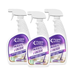 Hygea Natural Magic Finish - Natural Enzyme-Based Floor Cleaner Ready to use 24oz Spray (3 pack)