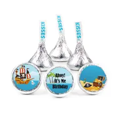 324ct Pirates Party Favors Kid's Birthday Stickers for Hershey's Kisses Party Supplies - DIY - By Just Candy