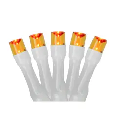 Northlight LED Wide Angle Christmas Lights - Orange - 9.5' White Wire - 20ct