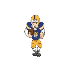 Scottish Christmas Lighted NCAA LSU Tigers Football Player Window Decoration #2651 - 20" Blue