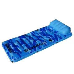 Swim Central Inflatable Camouflage Sumo Sized Swimming Pool Raft - 81" - Blue