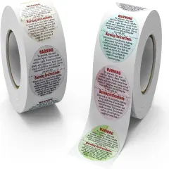 1000 PCS Candle Warning Labels, 1.5Inch round Candle Safety Labels Sticker for Candle Making DIY Candle Jars (Black) Colourful