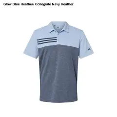 Adidas&reg; Heathered Colorblocked 3-Stripes Polo Color 1
