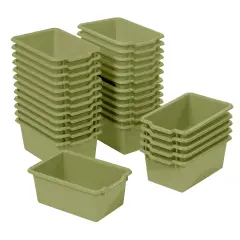 Scoop Front Storage Bins, Multipurpose Organization, 30-Pack Fern Green