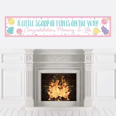 Big Dot of Happiness Scoop Up The Fun - Ice Cream - Sprinkles Baby Shower Party Decorations Party Banner