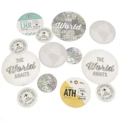 Big Dot of Happiness World Awaits - Travel Themed Party Giant Circle Confetti - Party Decorations - Large Confetti 27 Count
